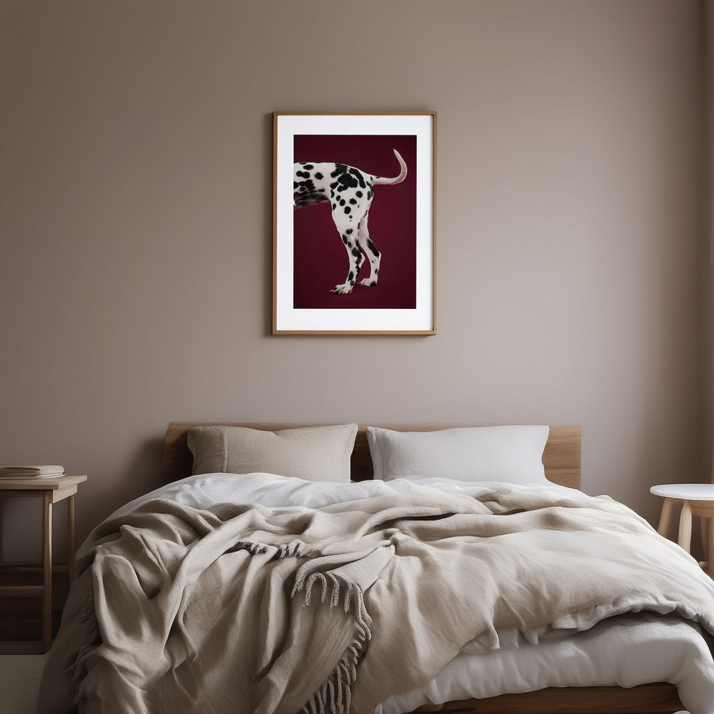 Dalmatian Loyal Dog Wall Art Print – Charming Canine Illustration for Modern Home