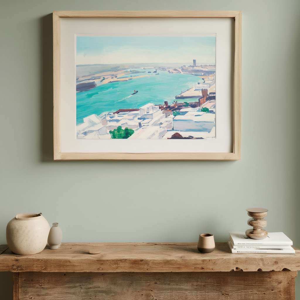 Le Bou-Regreg Vu de la Casbah by Albert Marquet – Vintage Landscape Wall Art Print - Hakyarts