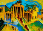 Brandenburg Gate – Ernst Ludwig Kirchner Poster | Expressionist Architectural & Urban Landmark Art Print - Hakyarts