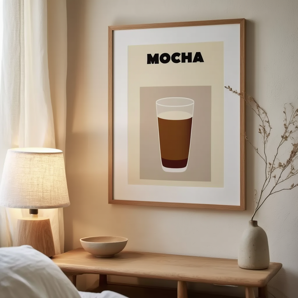 Mocha – Cozy Coffee-Themed Minimalist Wall Art