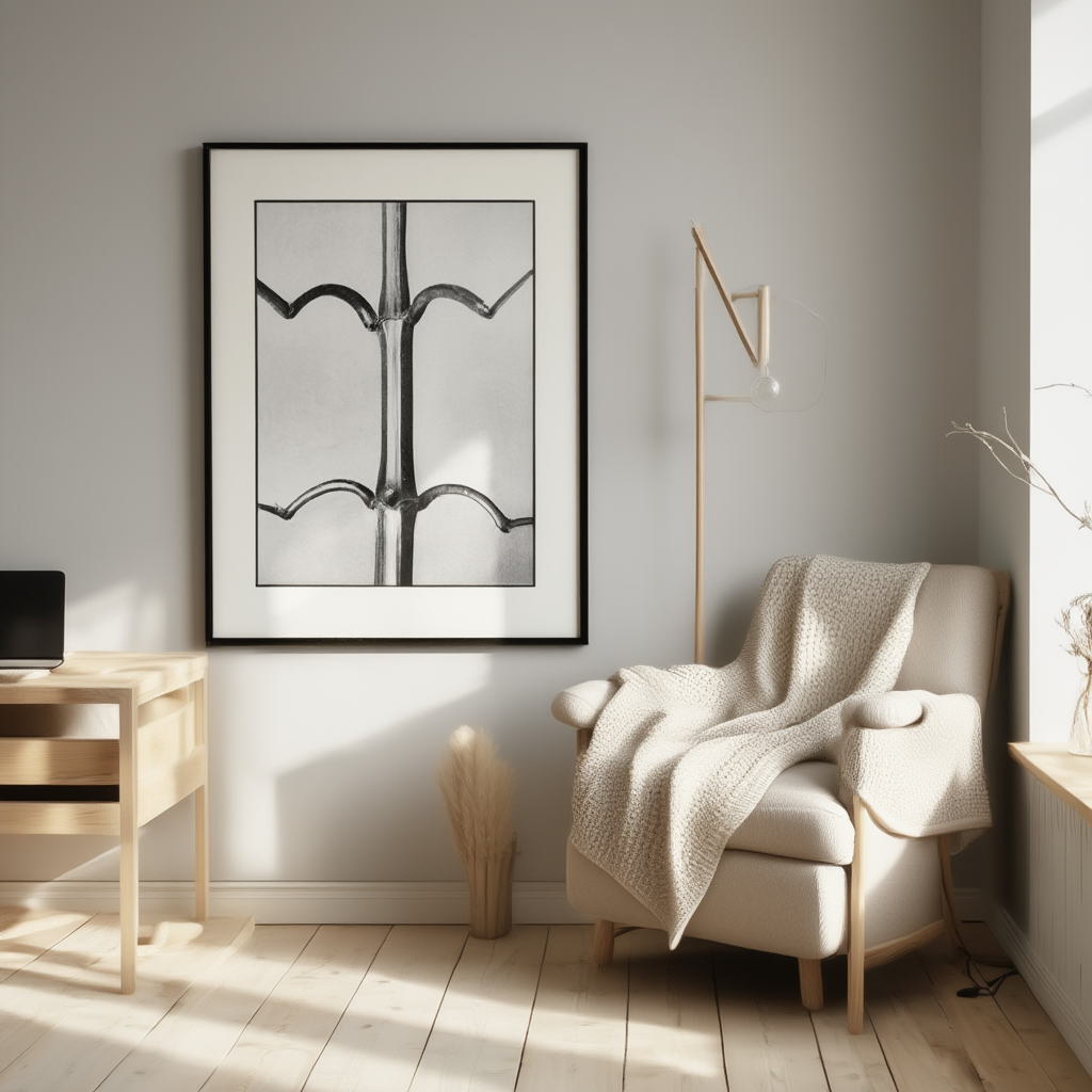 Impatiens Glanduligera by Karl Blossfeldt – Botanical Photography Art Print