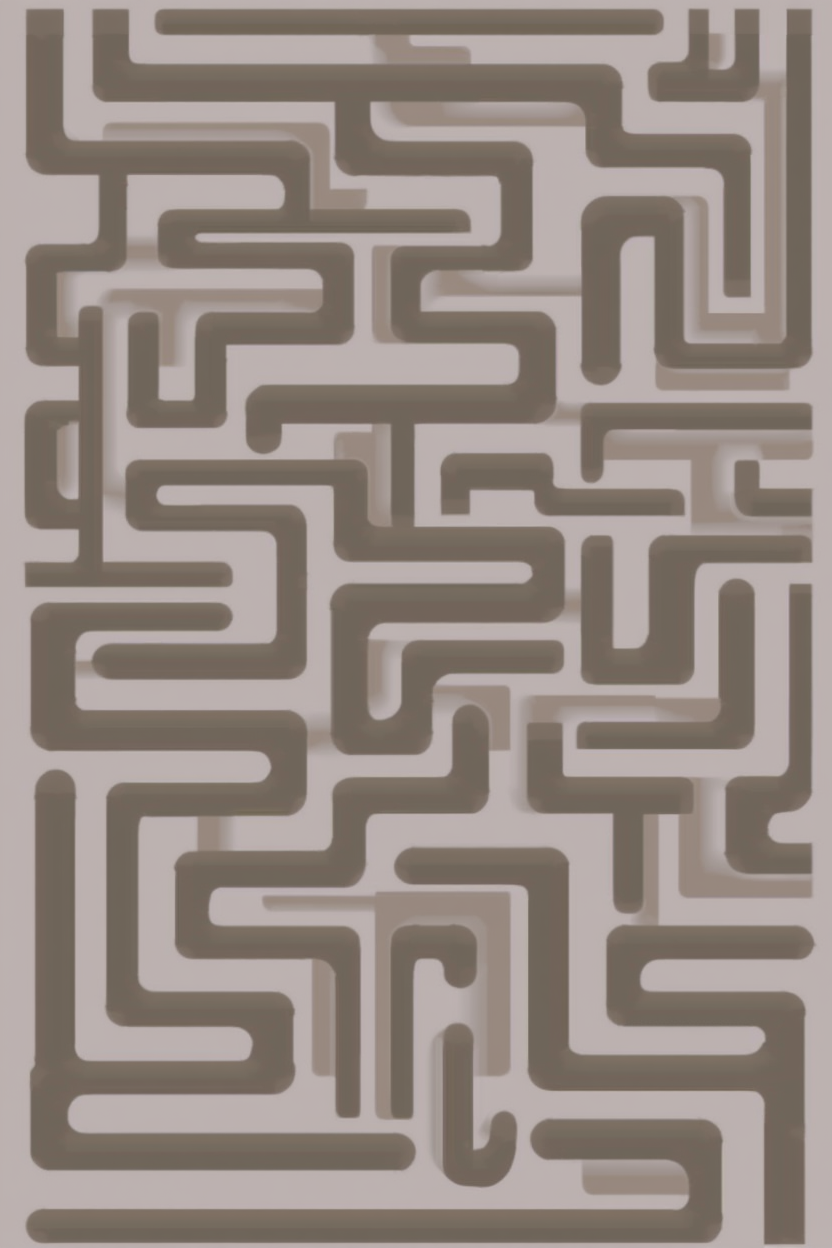 Muted Symmetry – Geometric Abstract Art Print - Hakyarts