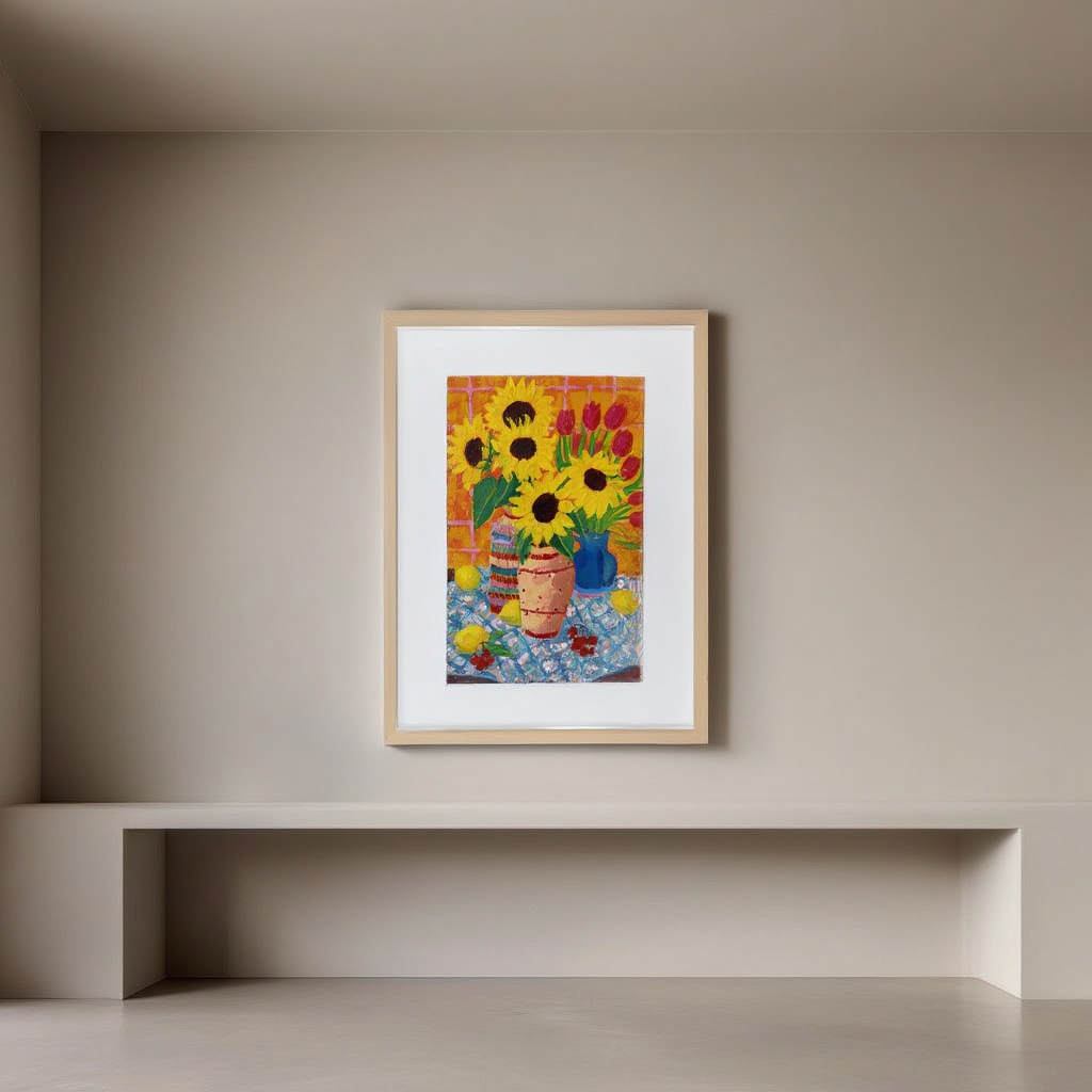 Soft Light, Simple Living – Interior Still Life Illustration