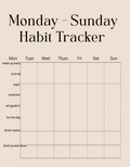 Habit Tracker – Minimalist Motivational Art Print