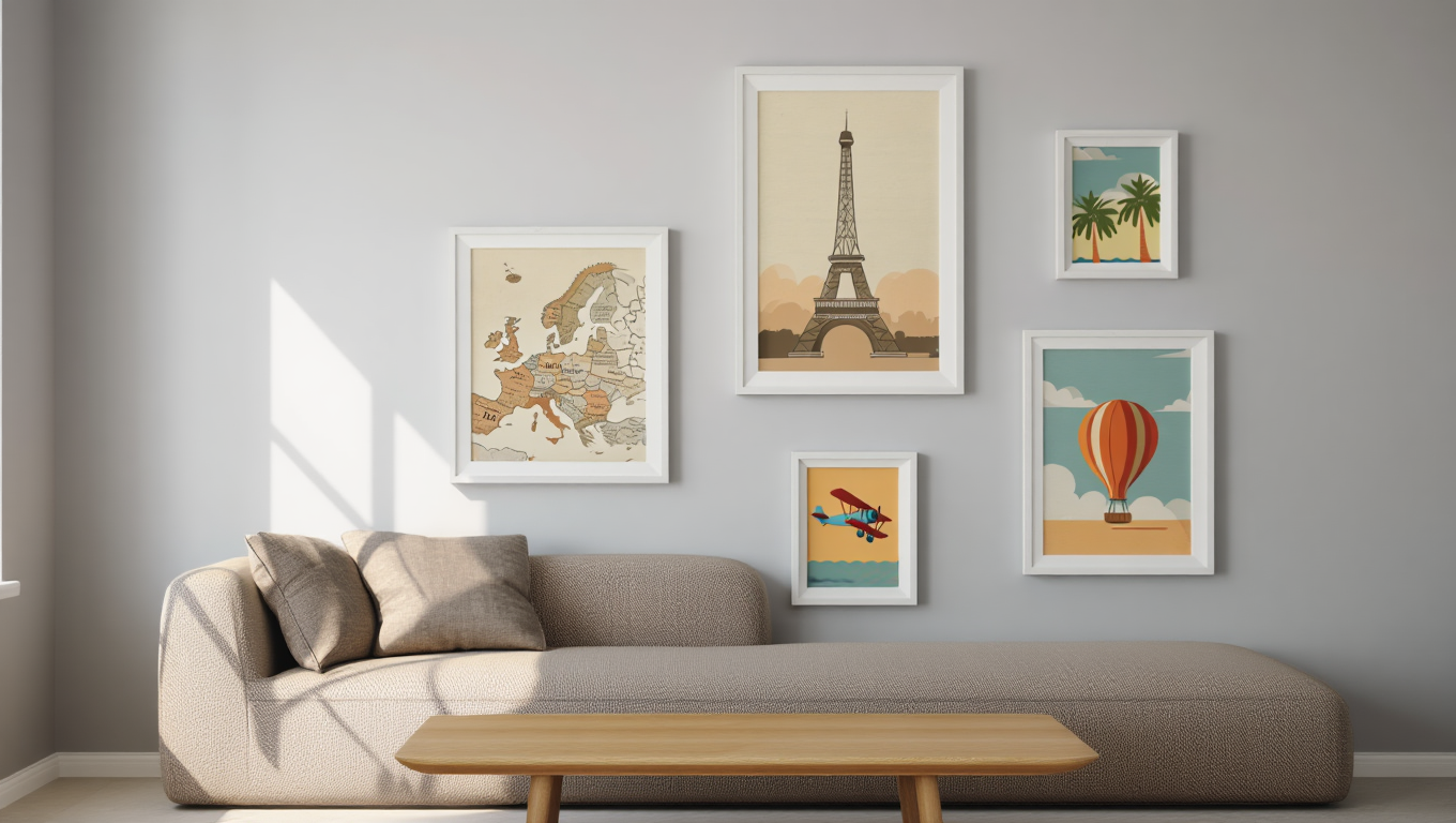 Global Escape – Set of 5 Vintage Travel Prints