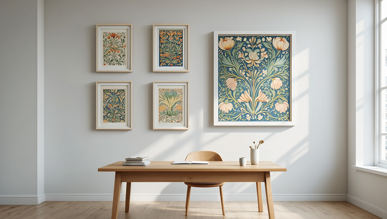Arts & Crafts Botanical Set – 5 William Morris Prints