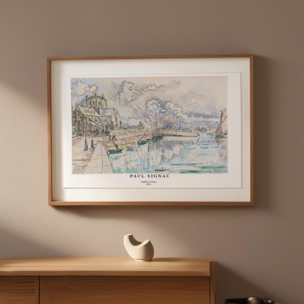 Paul Signac - Barfleur, Le Port Poster