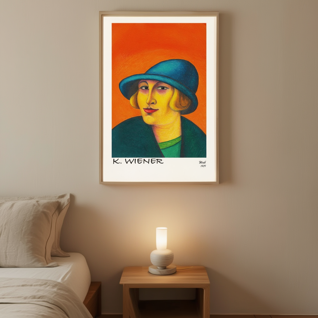 Karl Wiener – Weib Poster | Expressionist Figurative Wall Art Print