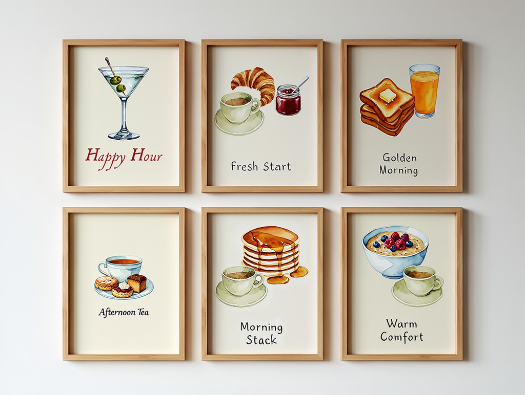 Breakfast Drinks – Set of 6 Prints