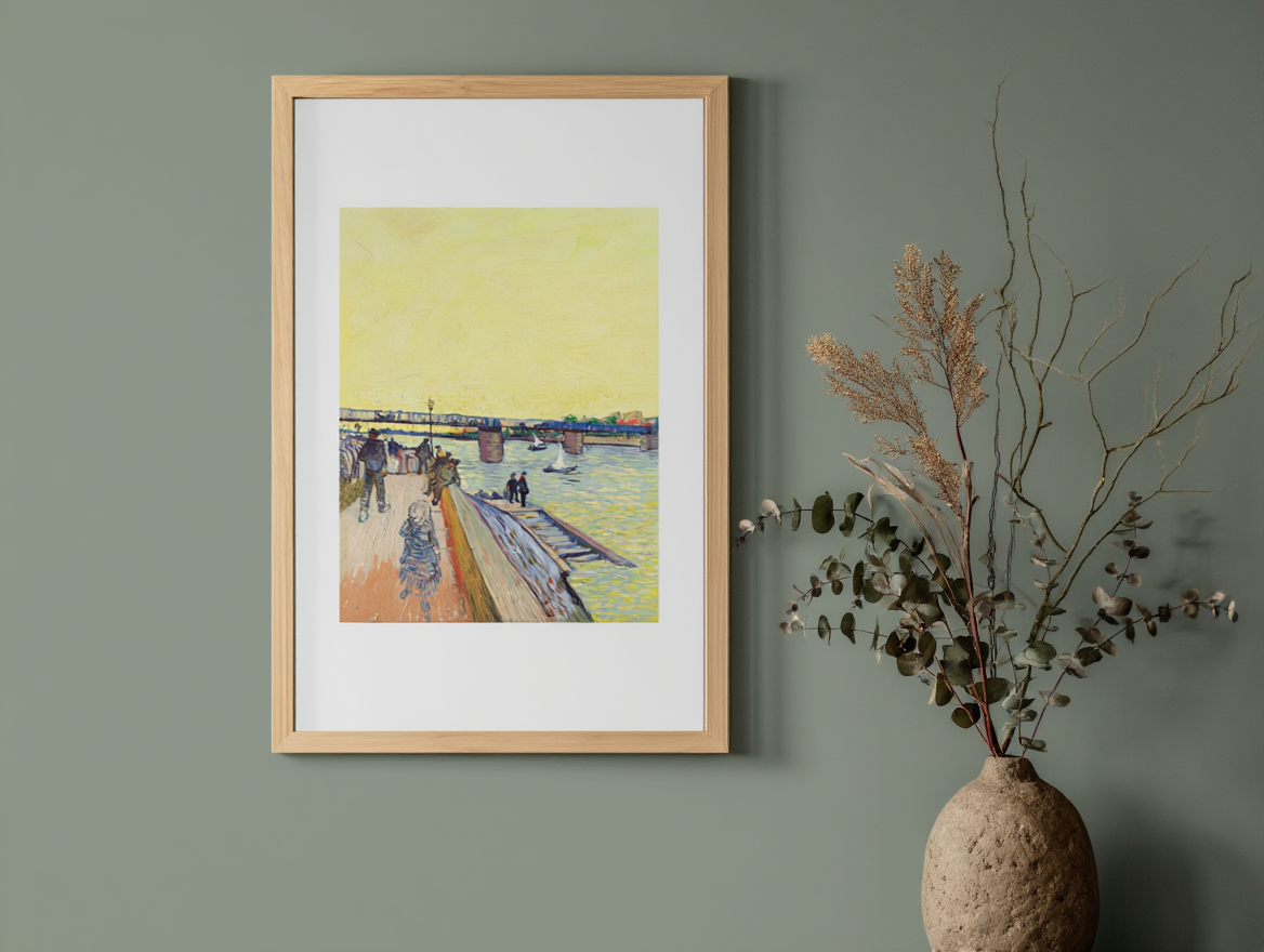 Vincent Van Gogh – Le Pont de Trinquetaille | Vibrant Post-Impressionist Landscape Art Print