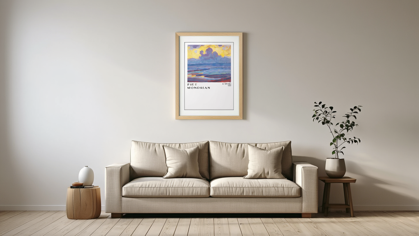 Piet Mondrian – By the Sea Print (1915) – Iconic Abstract Modern Art Poster