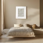 Beige Brush Strokes Poster – Modern Minimalist Wall Art Print - Hakyarts