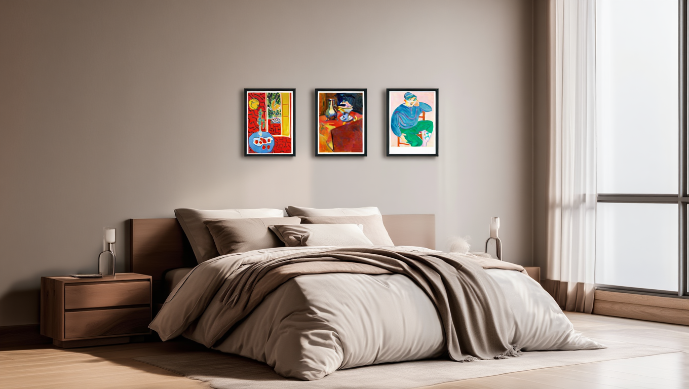 Figurative Matisse-Inspired Wall Art Set – 3 Realistic Prints