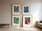 Bright & Bold August Macke Prints – 4 Modern Artworks for Living Room or Bedroom - Hakyarts