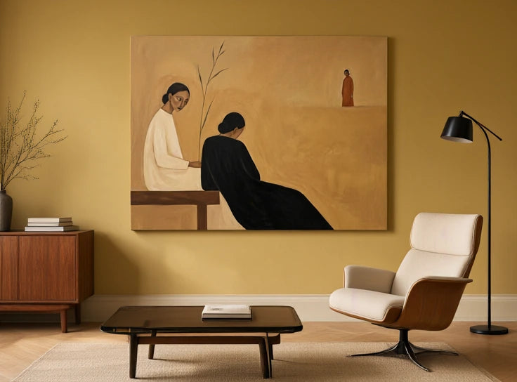 Canvas Print Sisterhood Healing | Contemporary Figurative Wall Art