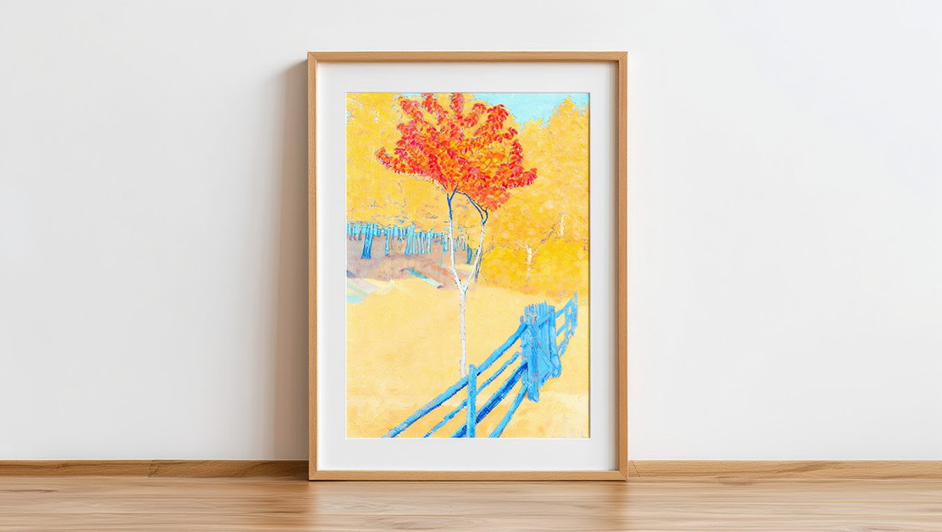 Höstlandskap (1906) by John Sten – Swedish Autumn Landscape Vintage Art Print