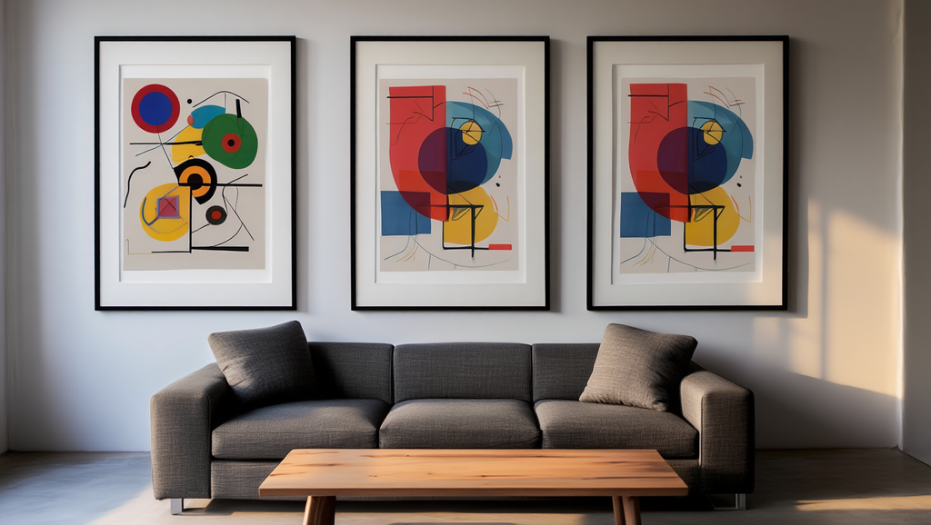 Kandinsky Bauhaus Art – Office Set of 3 Modern Prints