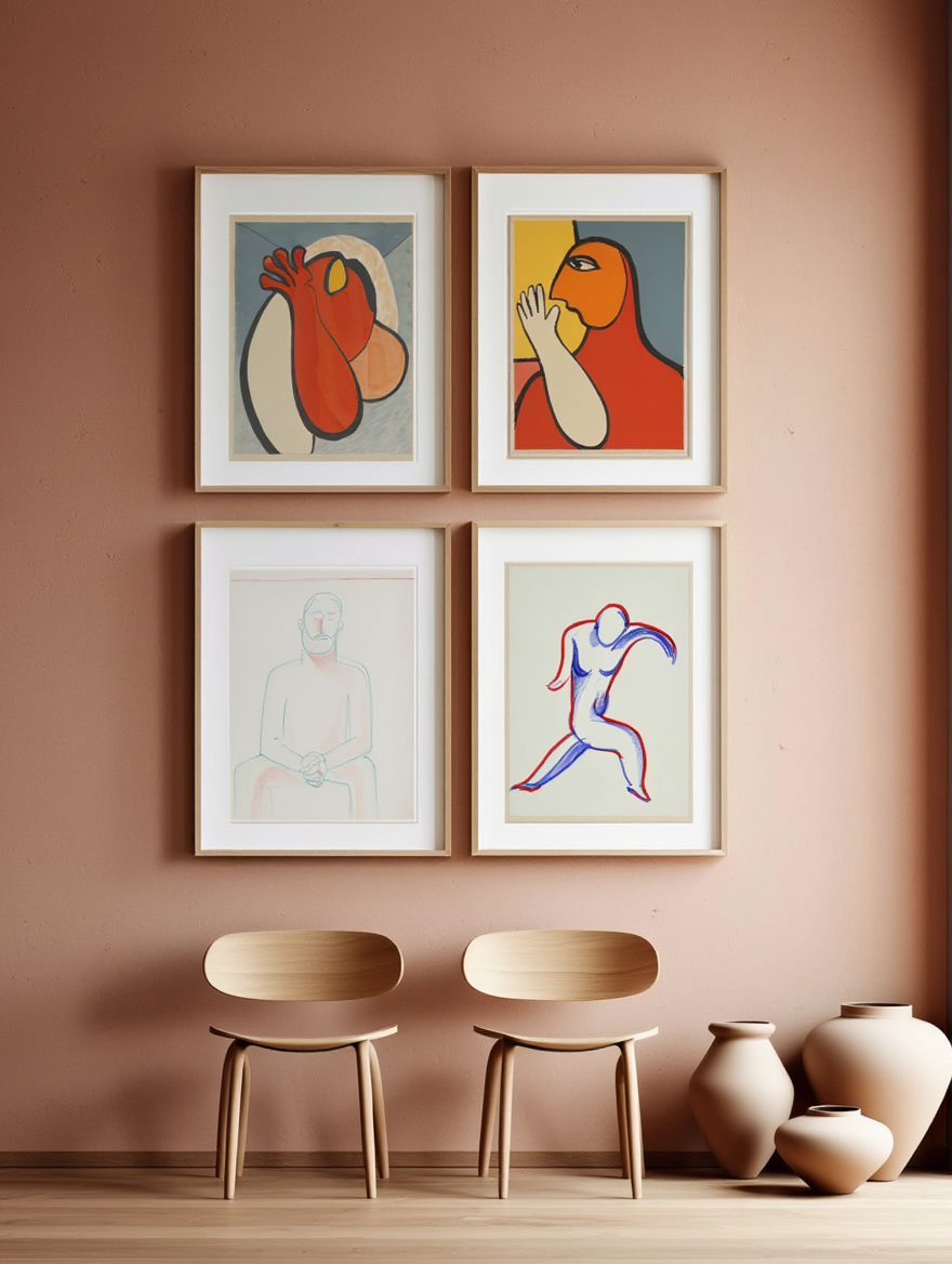 Galanda Minimal Modern – Quartet of Prints