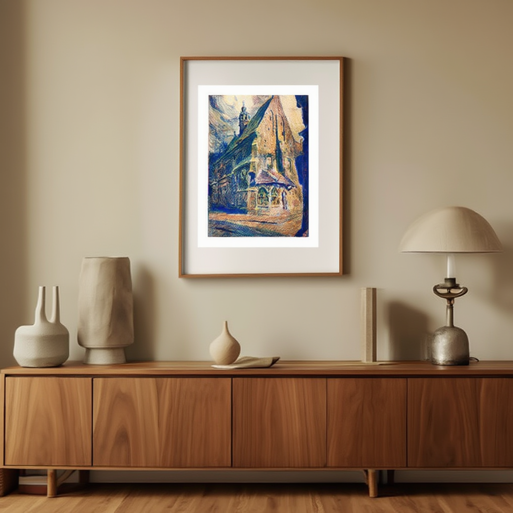 St. Barbara by Stanisław Kamocki (1911) – Polish Religious Art Print