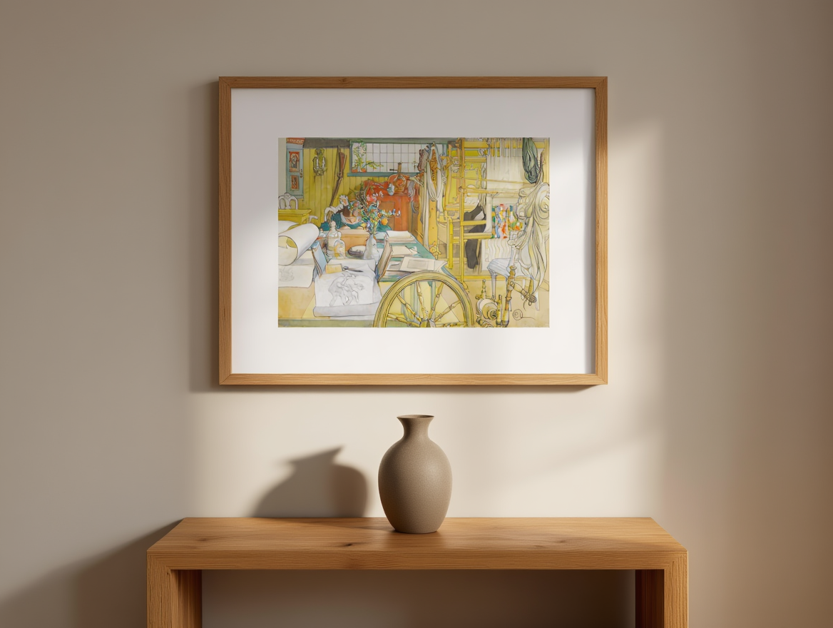 Carl Larsson – In The Workshop (1908) | Vintage Art Print