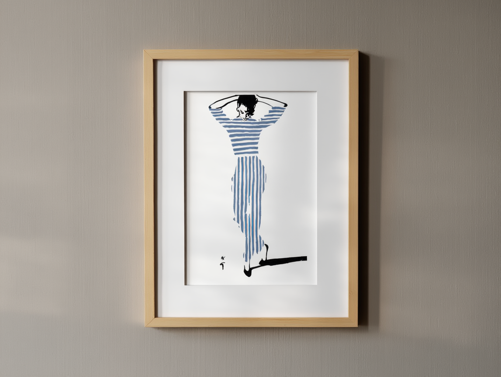 Vintage Fashion Illustration Poster – Sketches by René Gruau