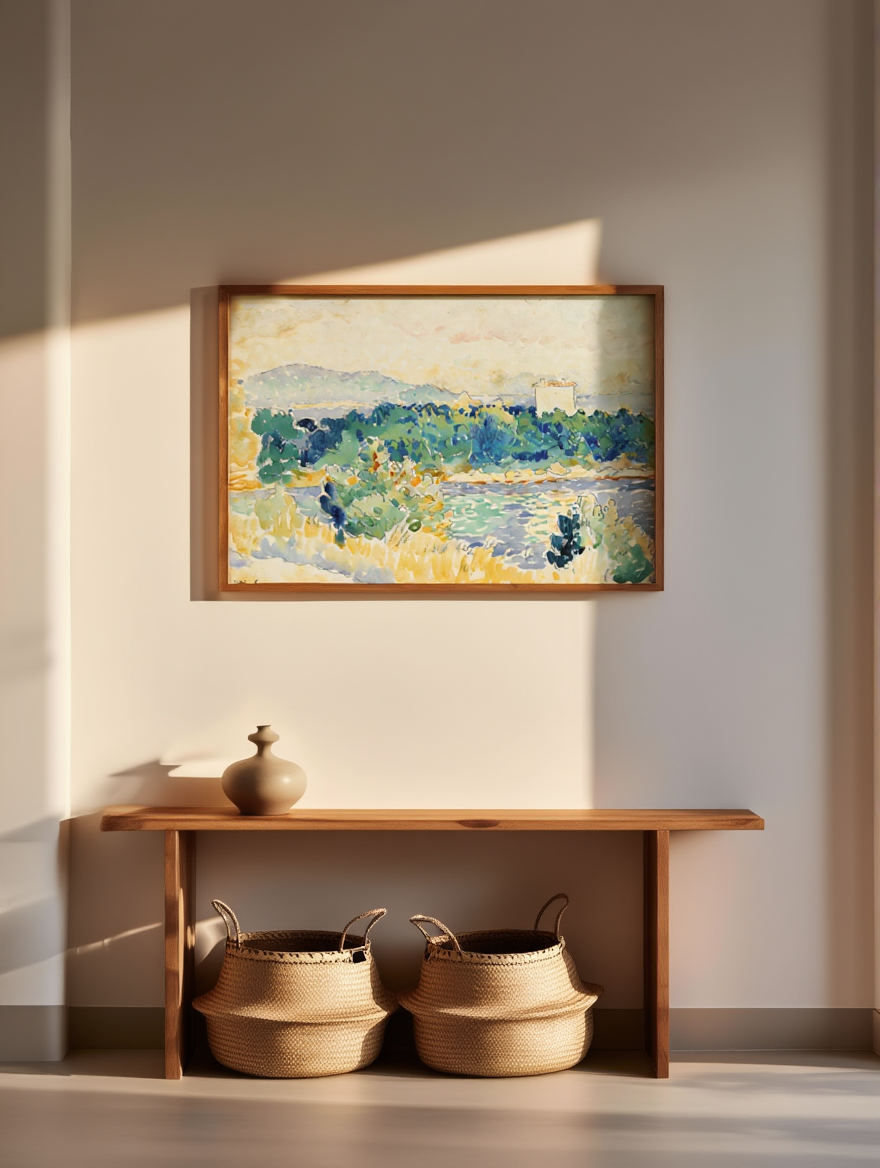 Henri-Edmond Cross - Mediterranean Landscape with a White House