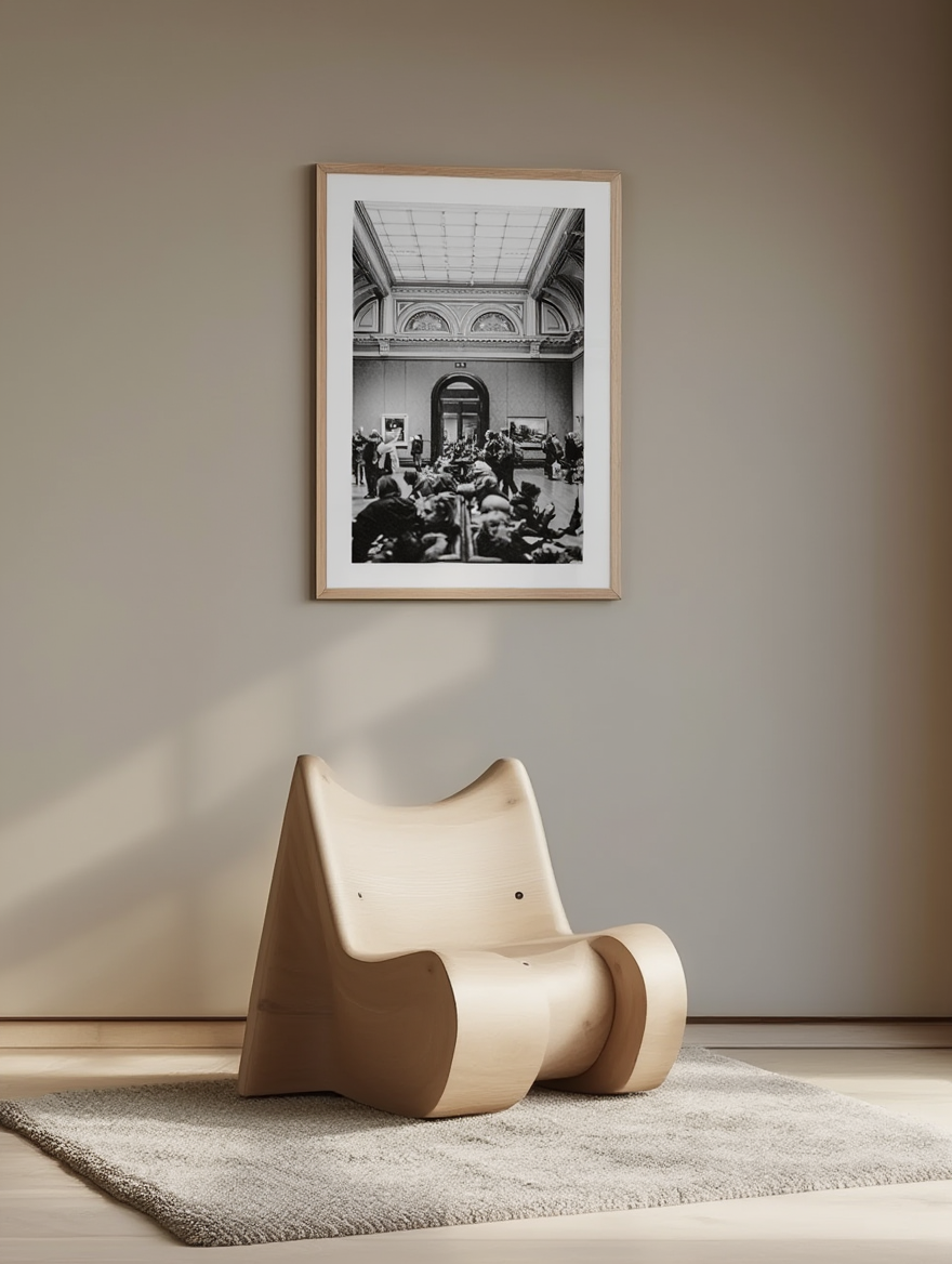 A Day At The Museum - Vintage Art Lovers Poster Print