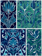 Émile-Allain Séguy – Botanical Art Deco Quartet - 4 Prints Mix & Match
