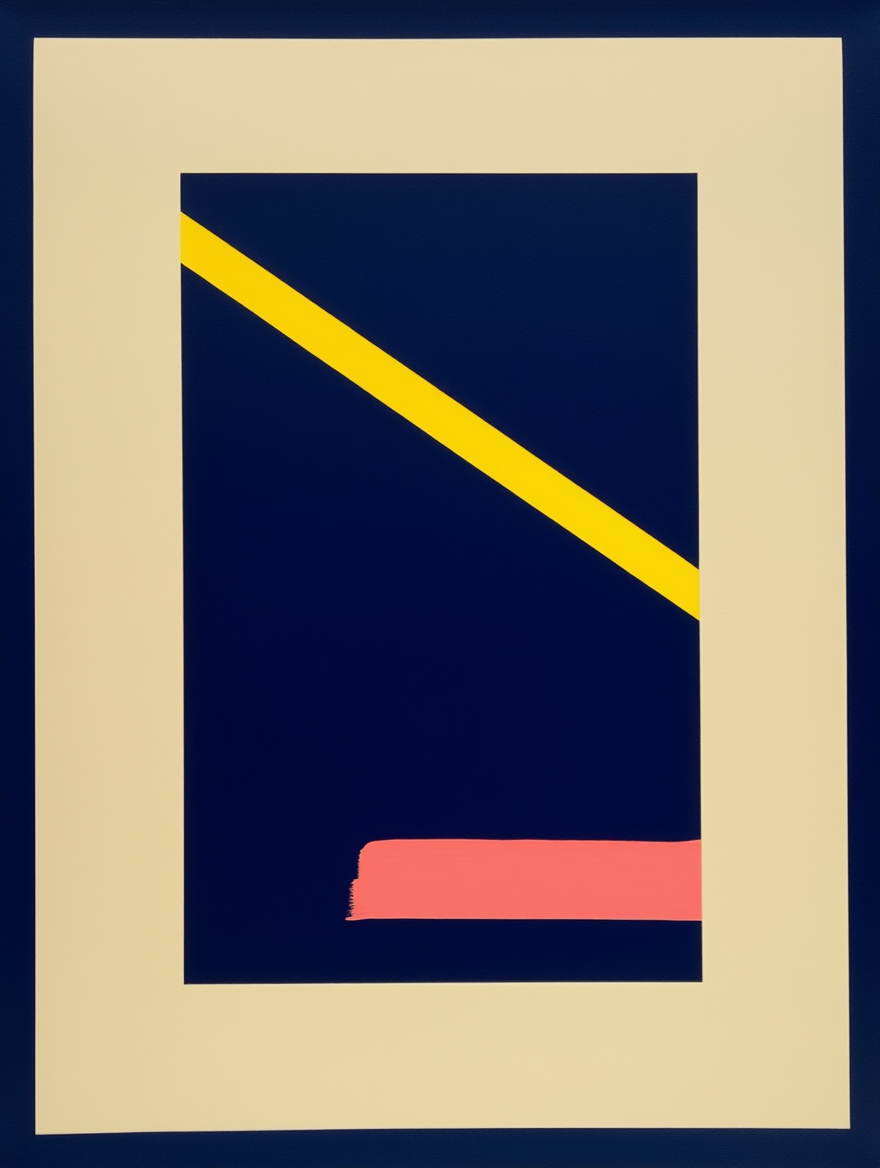 Silent Symmetry – Contemporary Geometric Abstract Poster for Living Room