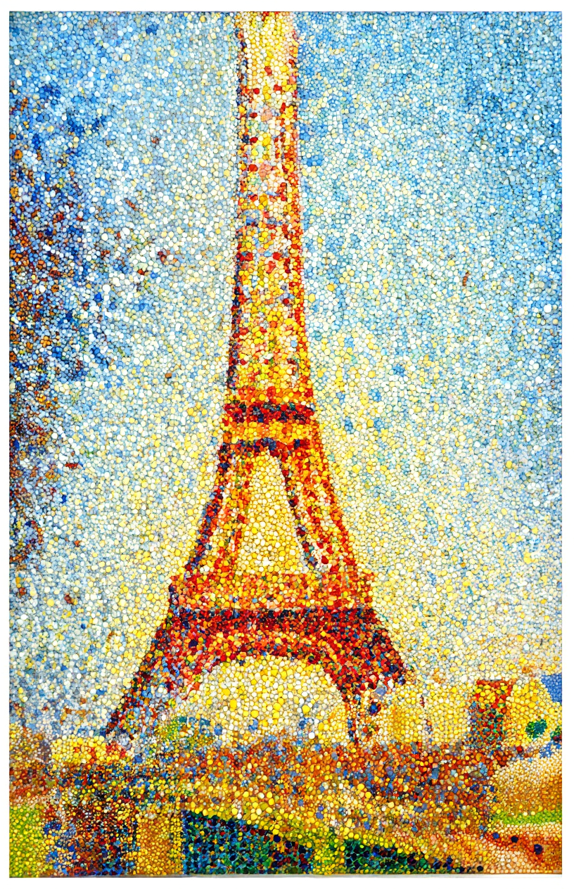Georges Seurat – La Tour Eiffel Drawing Print (1889) – Vintage French Art Poster