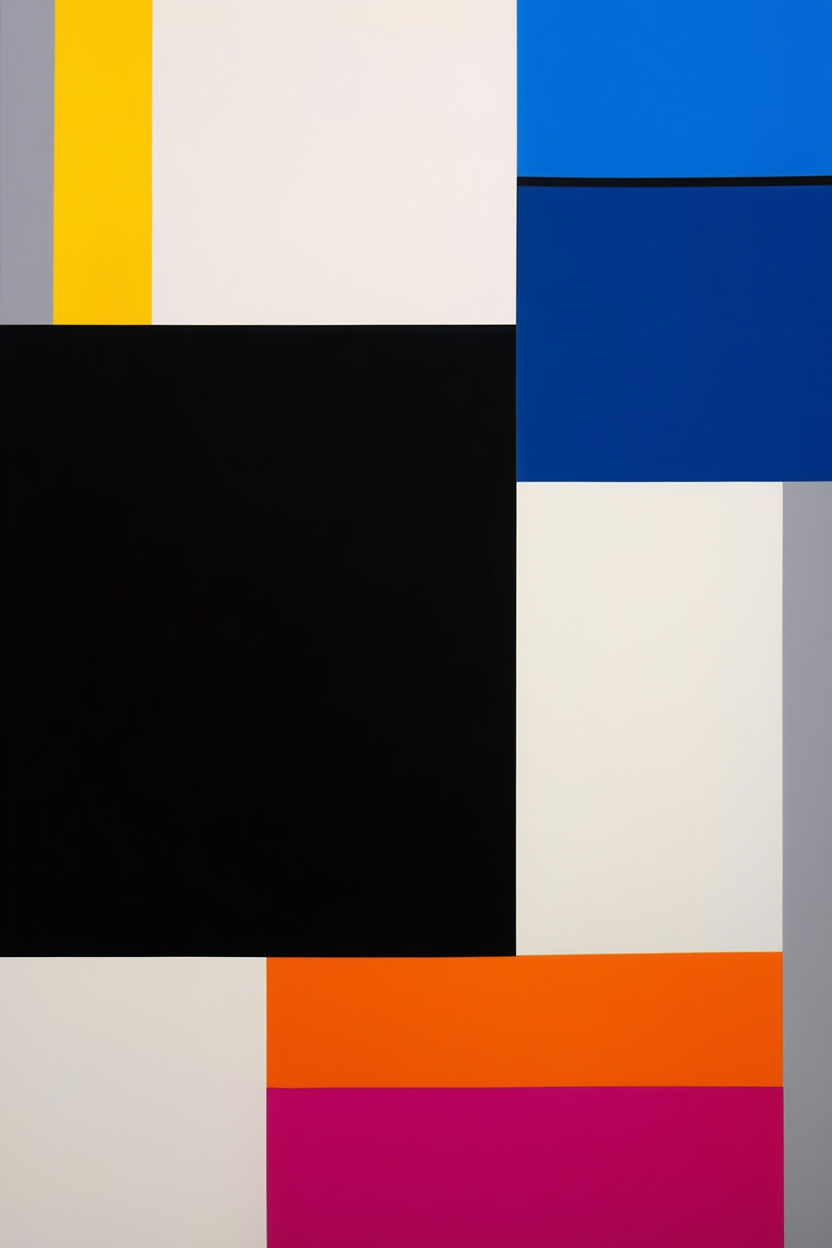 Set of 4 – Geometric Abstraction & Modernist Harmony