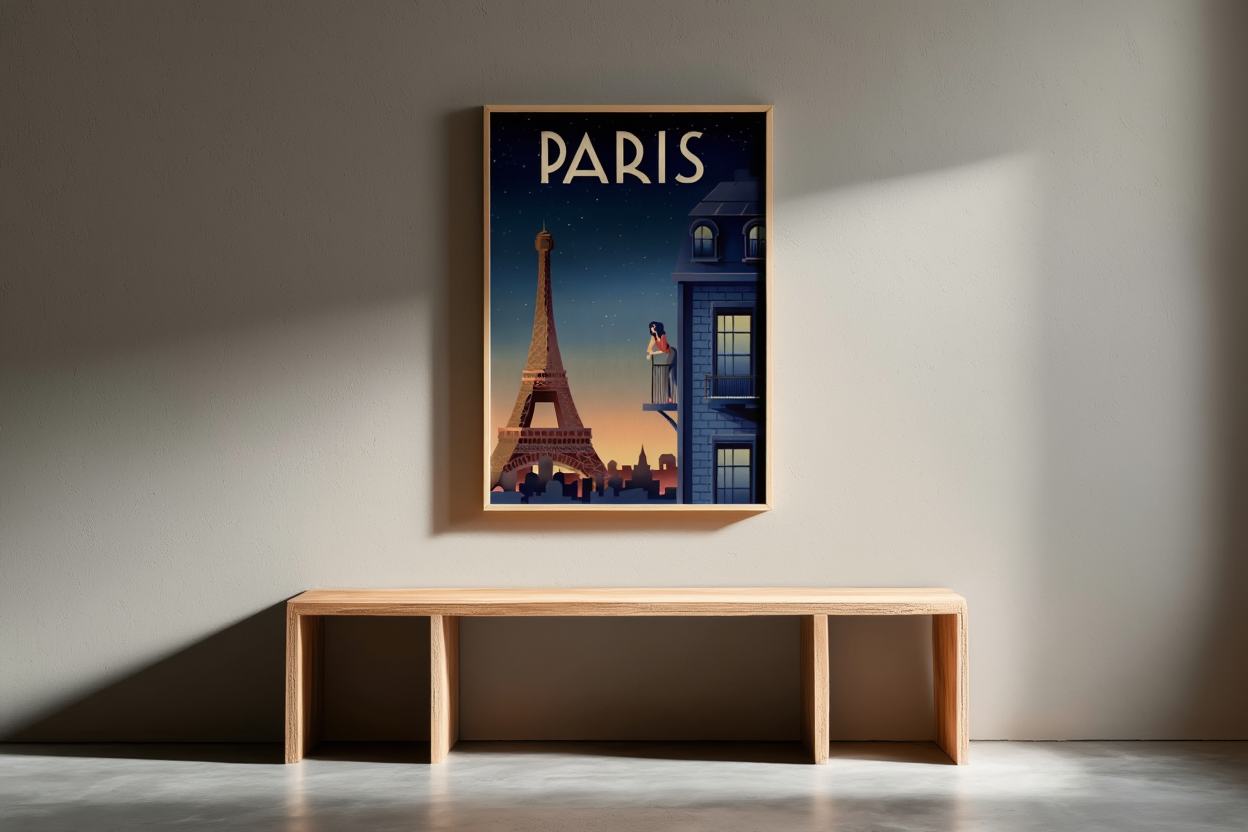 Retro Paris Poster
