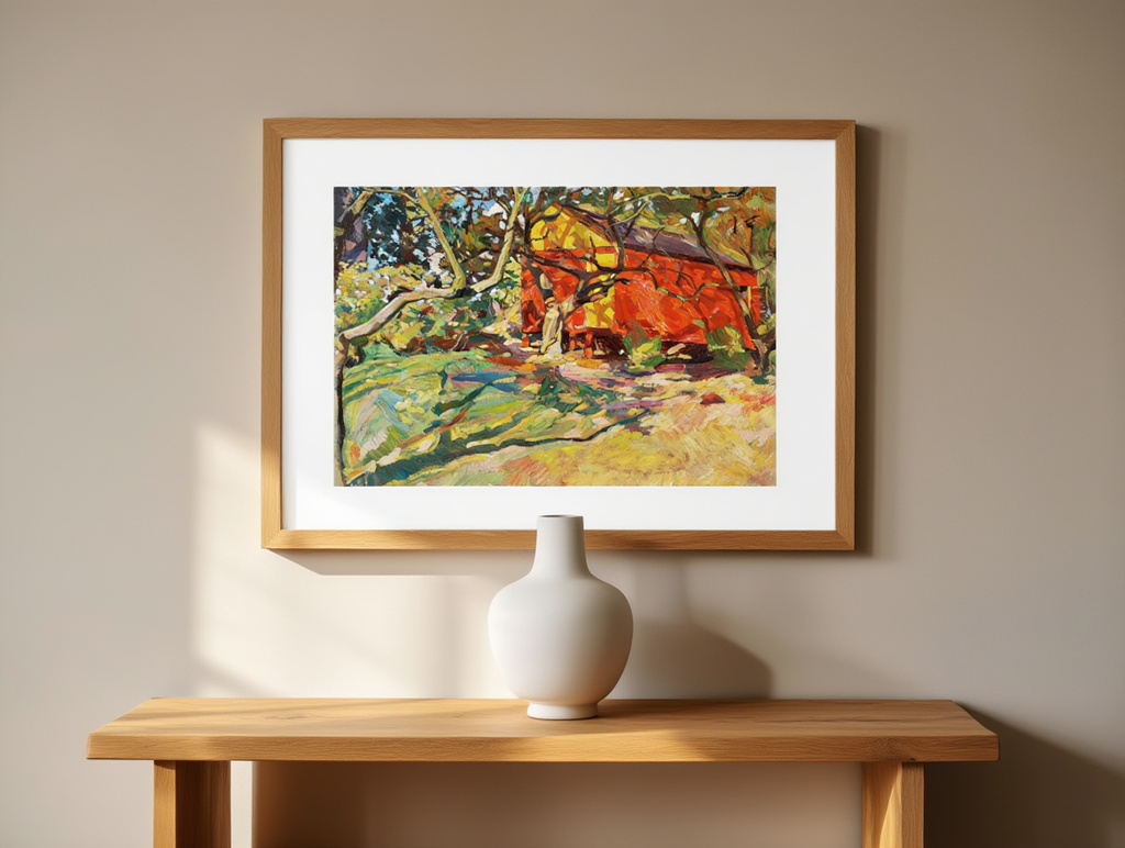 Edvard Weie – Old Garden, Frederiksværk Poster | Danish Expressionist Landscape Art Print