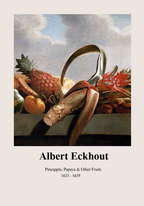 Albert Eckhout - Plakat med ananas, papaya og andre frugter | HakyArts