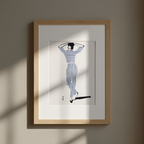 Vintage Fashion Illustration Poster – Sketches by René Gruau