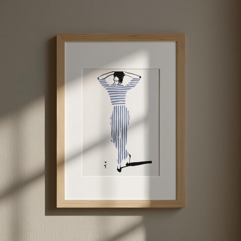 Vintage Fashion Illustration Poster – Sketches by René Gruau