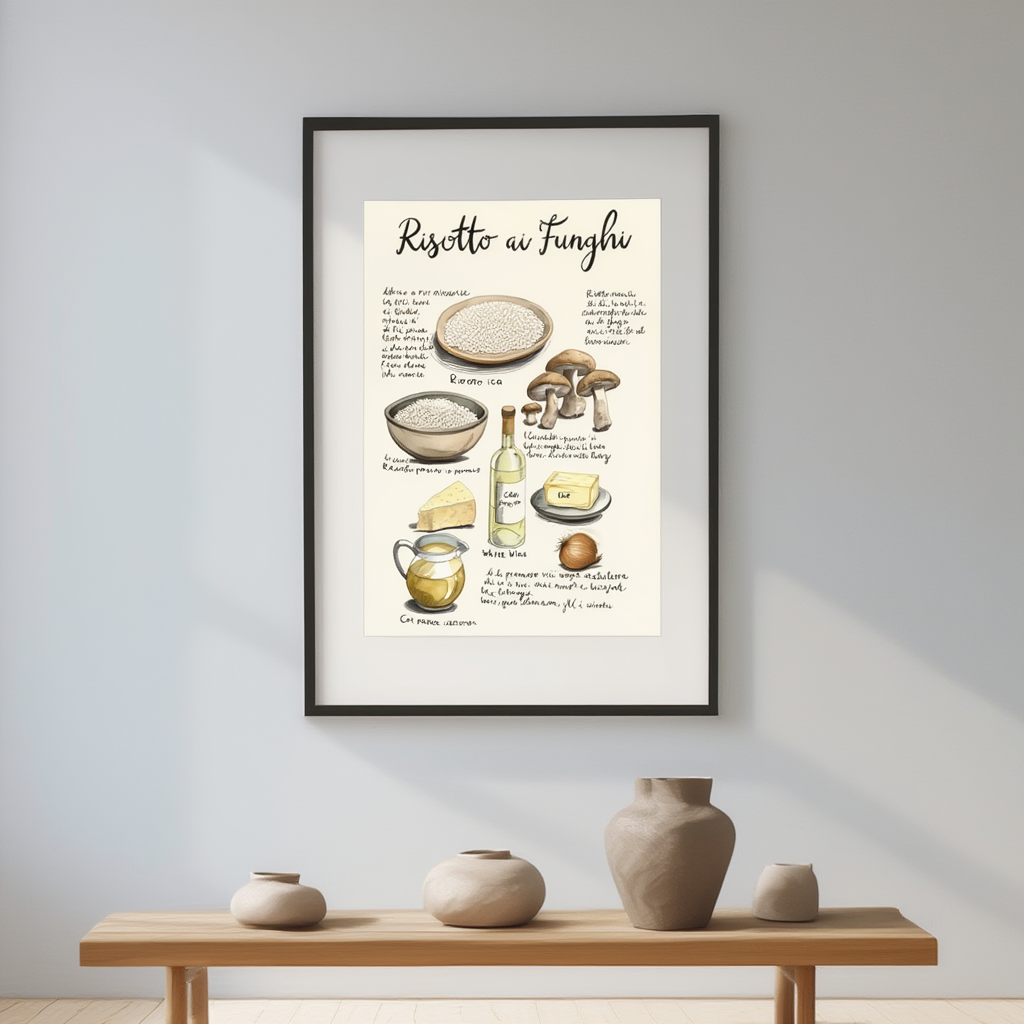 Risotto al Funghi – Illustrated Food Recipe