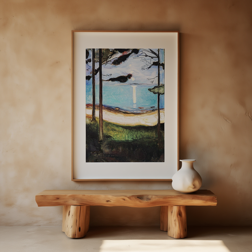 Moonlight – Edvard Munch (1893) | Expressionist Nightscape Art Print