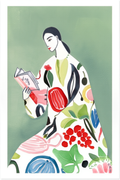 Botanical Figure – Woman Reading Print - Hakyarts