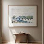 Moseley Weir, Hampton Court – Alfred Sisley Poster | Impressionist Landscape Art Print - Hakyarts