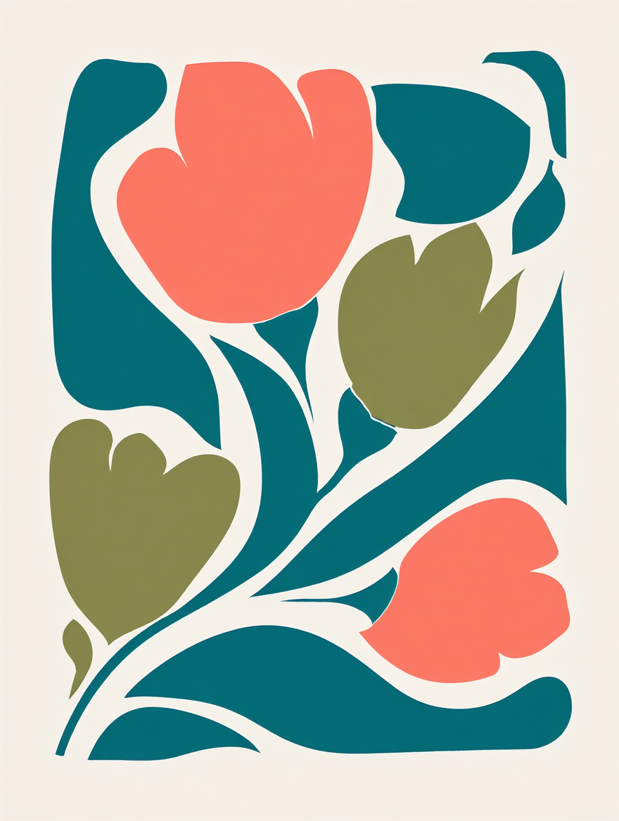 Modern Botanical Floral – Set of 3 Prints