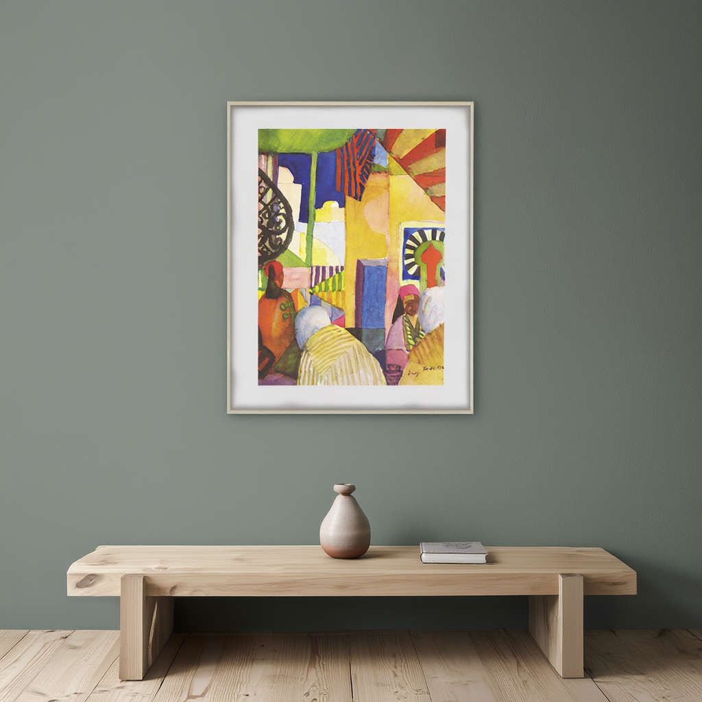 August Macke - In The Bazaar