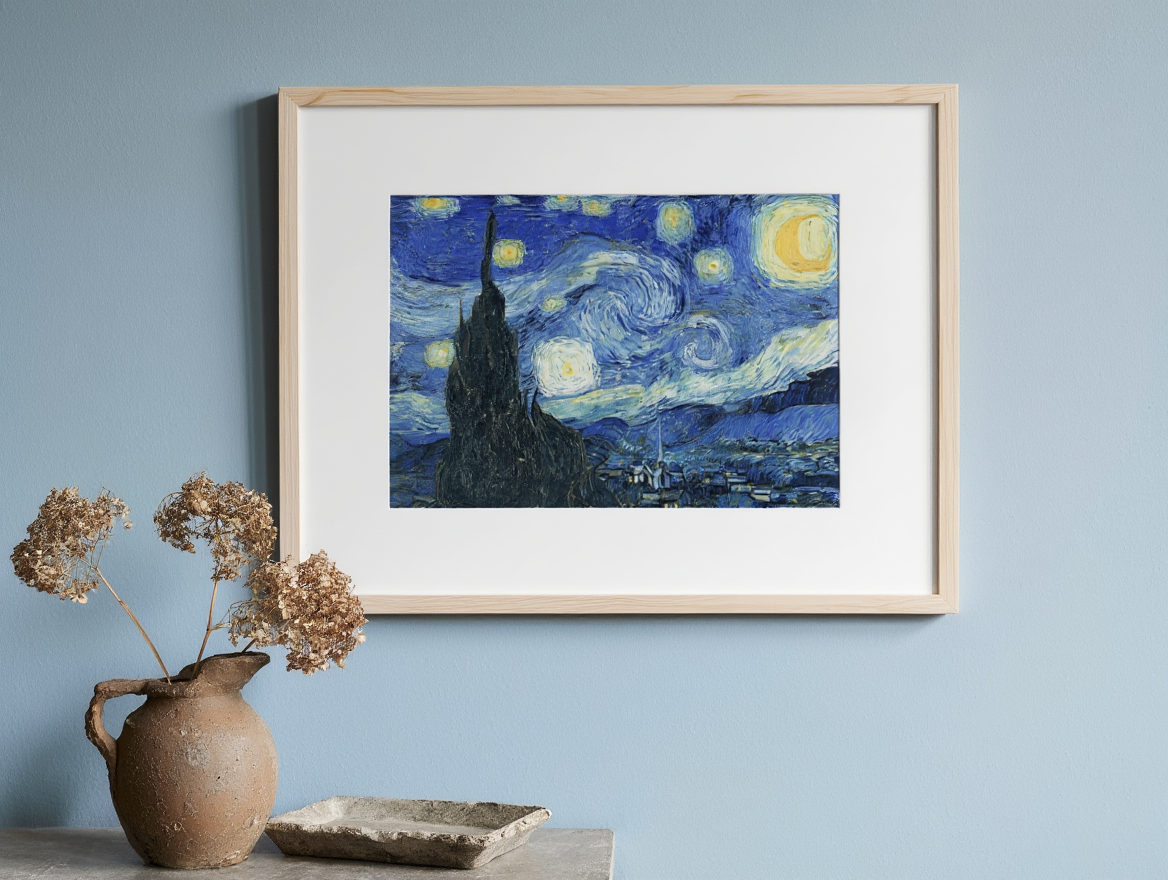 Vincent Van Gogh – The Starry Night | Iconic Post-Impressionist Nightscape Art Print