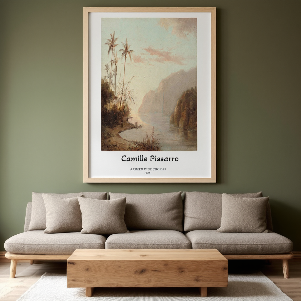 Camille Pissaro - A Creek in St. Thomas Poster
