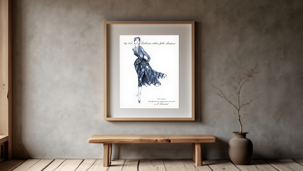 Vintage Pierre Balmain Illustration Poster – René Gruau Artwork