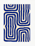 Blue Geometric – Set of 3 Matisse-Inspired Wall Art Prints - Hakyarts