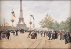 Entrée de l'Exposition Universelle de 1889 – Jean Béraud Poster | Belle Époque Parisian Expo & Urban Scene Art Print