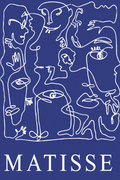 Matisse – Yves Klein Blue Abstract Faces – Art Print