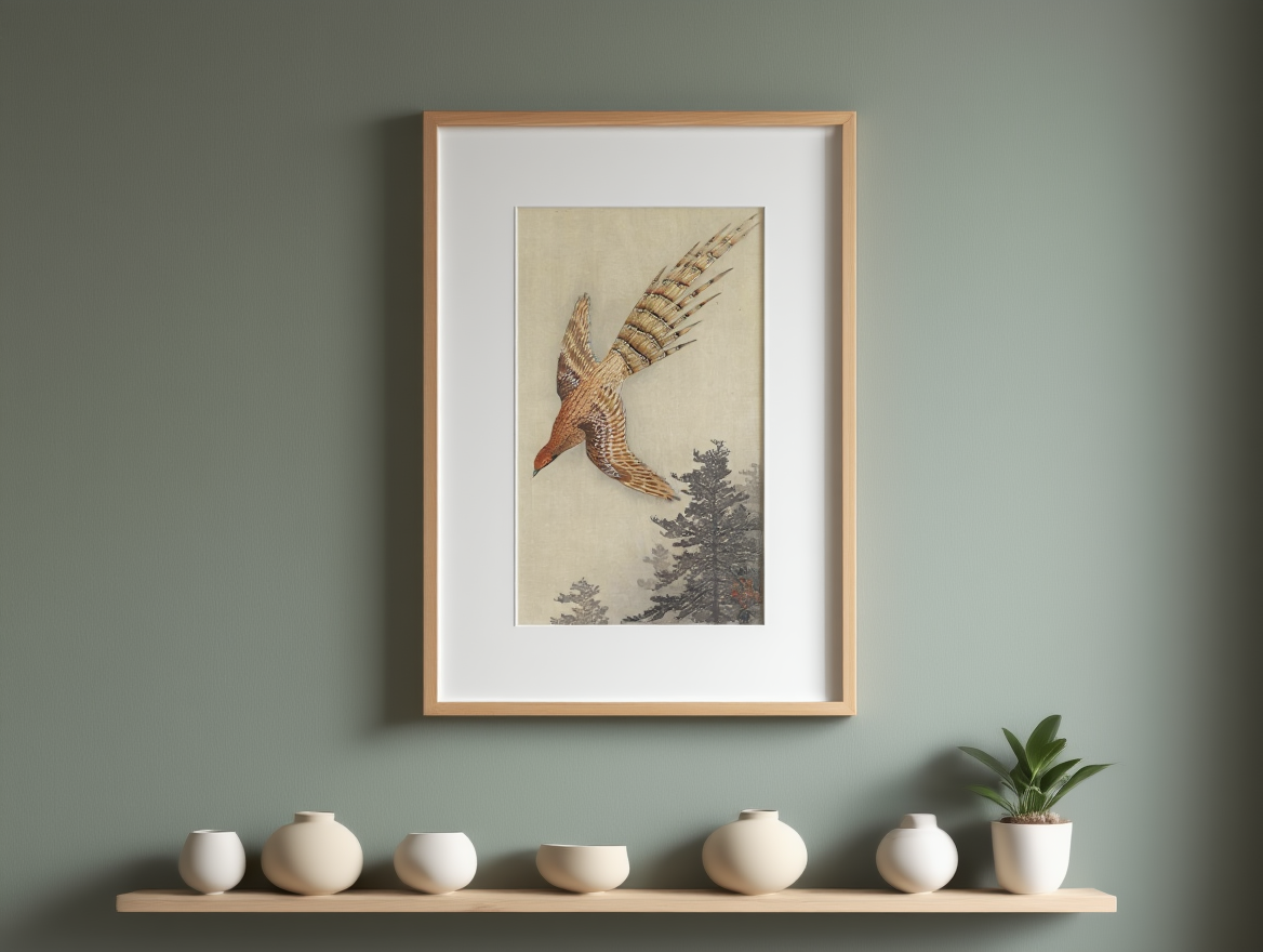 Ohara Koson - Quail Over The Forest