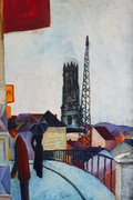 Cathedral of Freiburg in Switzerland by August Macke – Expressionist Art Print
